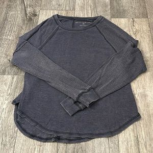 Oversized Long sleeve waffle knit shirt